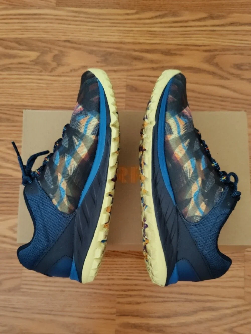 Merrell Women's Multicolor Trail Runners - Blue/Orange Accents